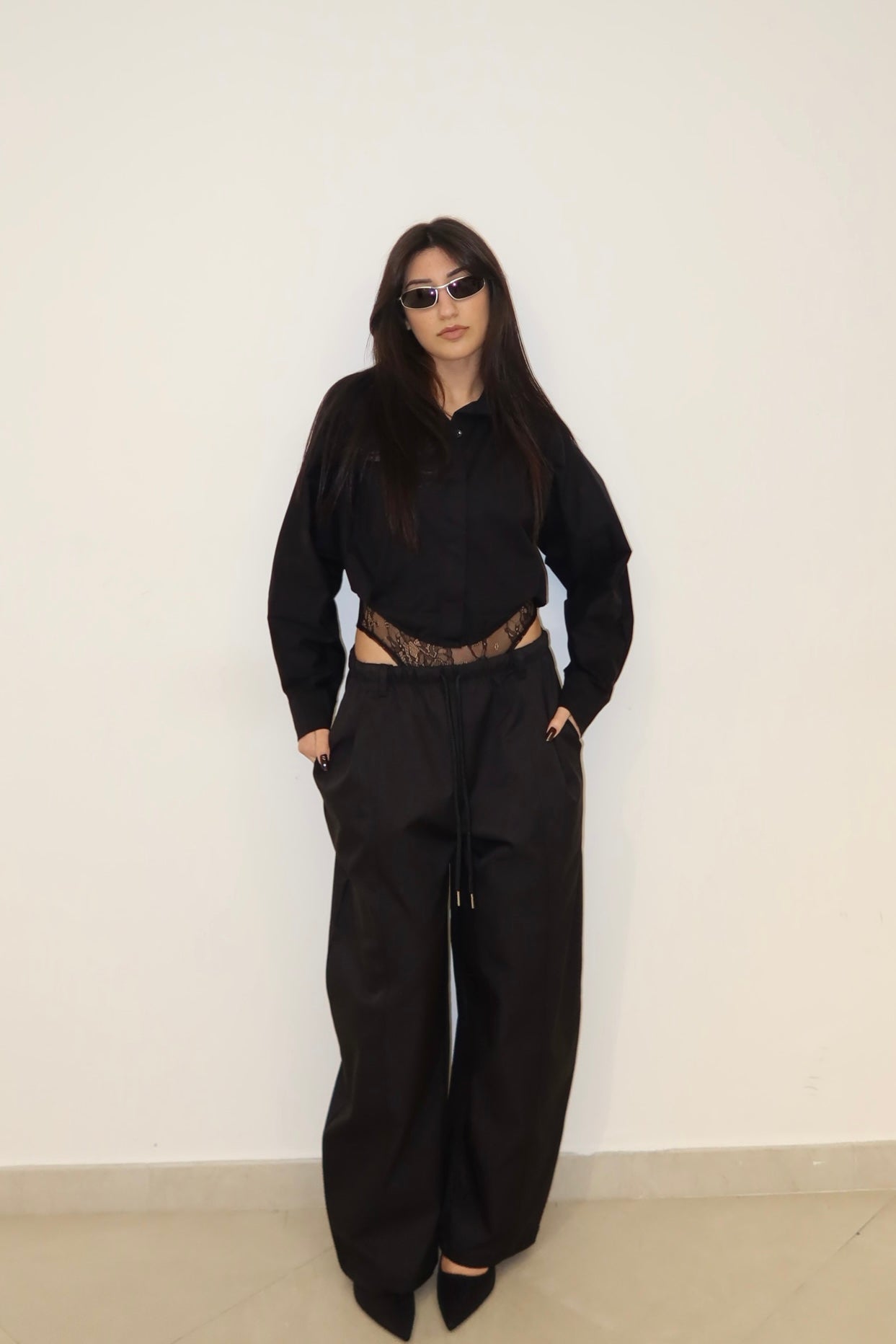 Pantaloni nero balloon by Justwest